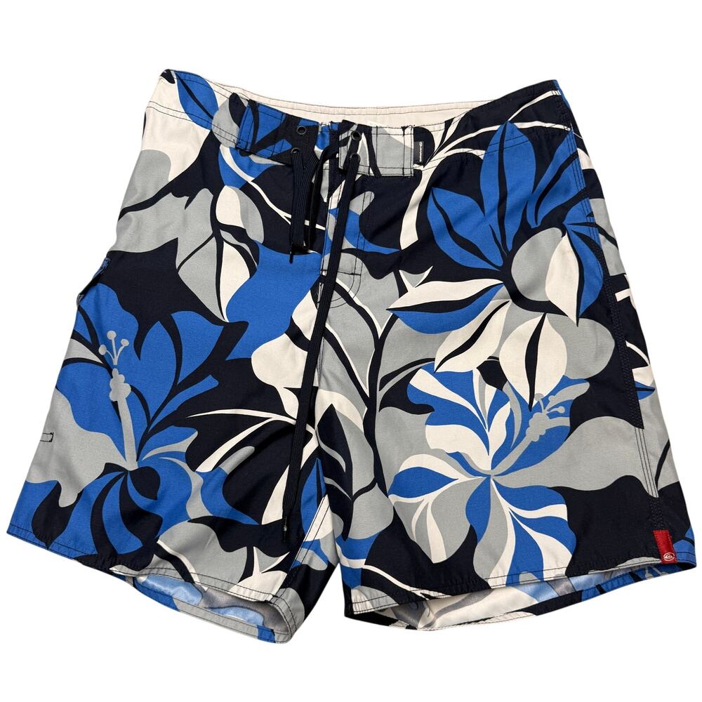 Vintage Quiksilver Board Shorts Men's 32 Floral 90s Y2K Surf Skate Beach